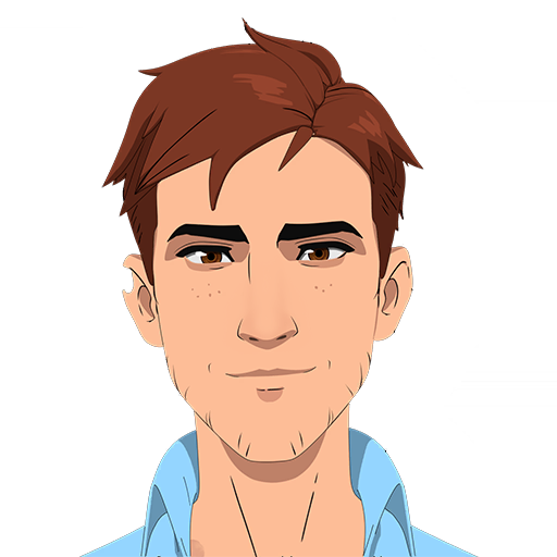 Robert Robertson character portrait showing Story character (non-playable) with unknown stats in Dispatch game